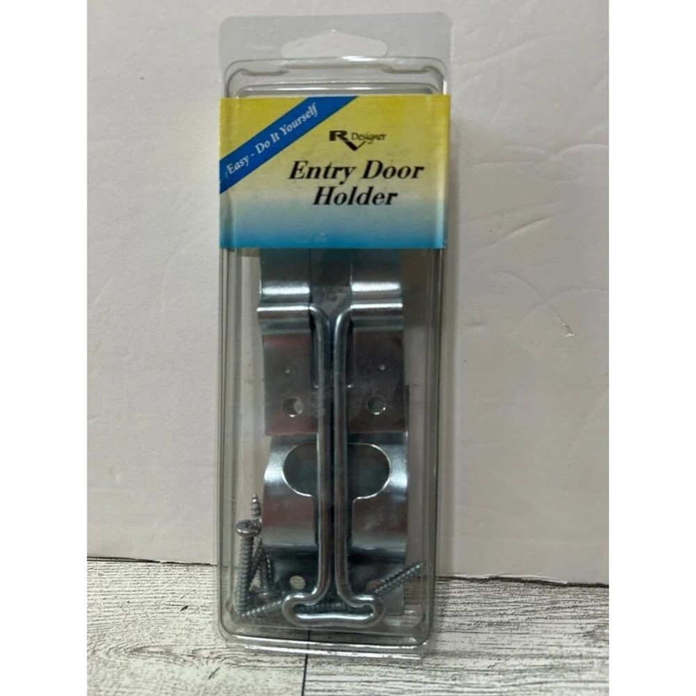 Set of 2-RV Entry Door Holder 4” T-Style Door Catch-New Unopened Package